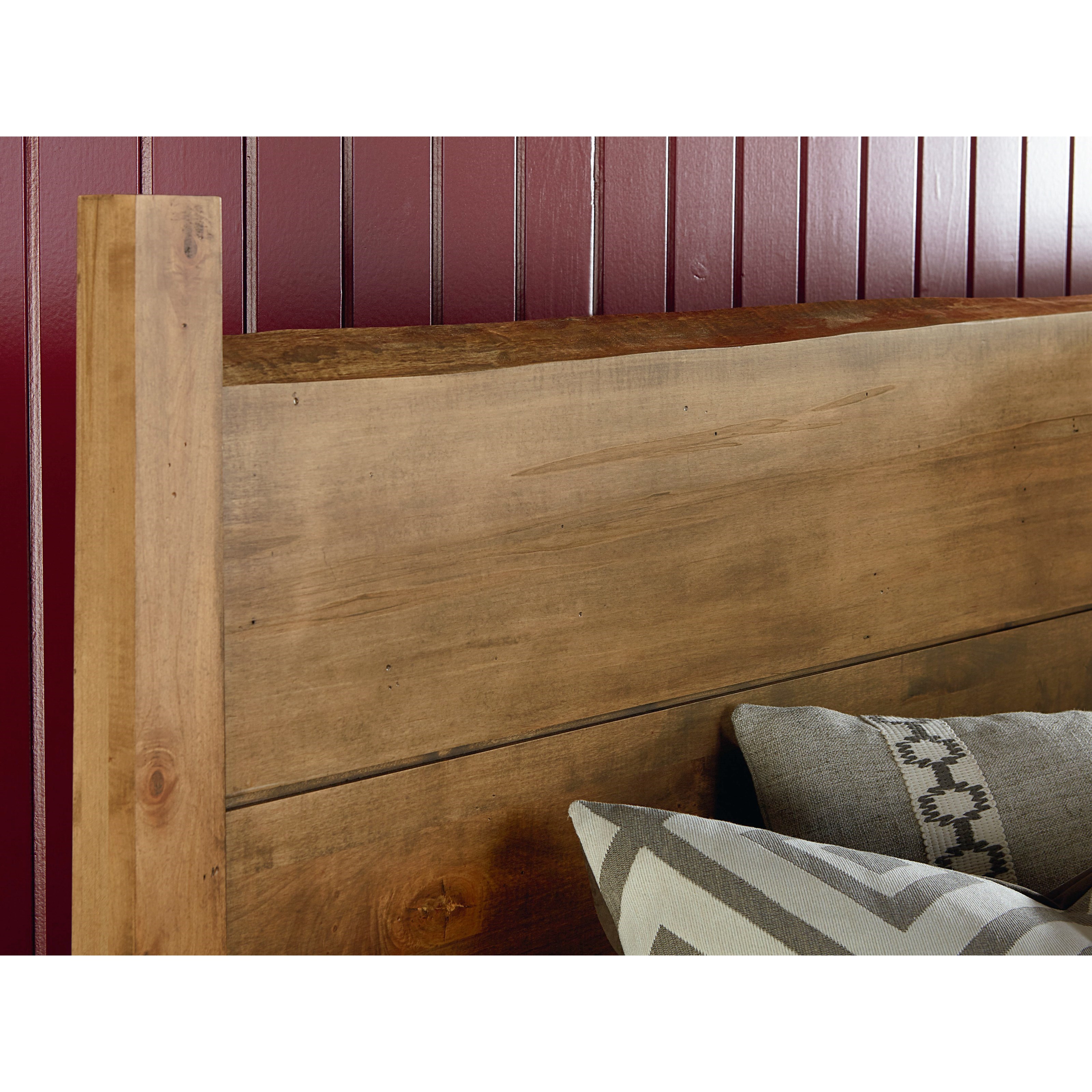 Bassett Bench Made Maple 2015H169+F169+R169 King Panel Bed with Live Edge Esprit Decor Home